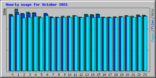 Hourly usage for October 2021