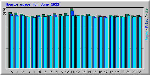 Hourly usage for June 2022