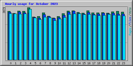 Hourly usage for October 2023