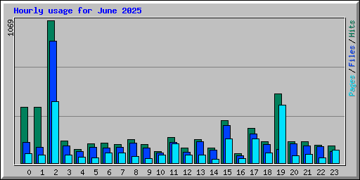 Hourly usage for June 2025