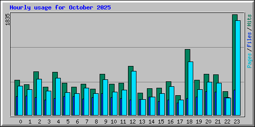 Hourly usage for October 2025