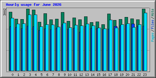 Hourly usage for June 2026