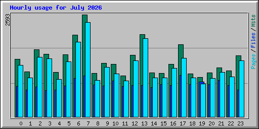 Hourly usage for July 2026